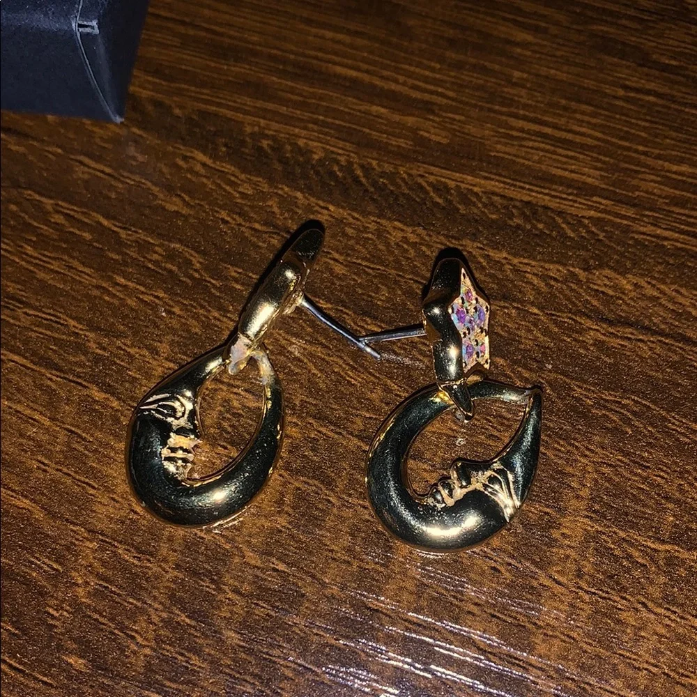 Vintage Kirk's Folly Moon & Star Earrings